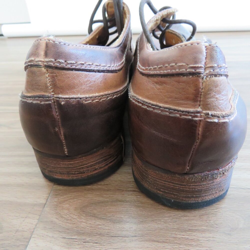 BED STU Bench Made Cobbler Series Wingtip Derby Brogue Shoes Brown Leather 10 - Picture 12 of 16